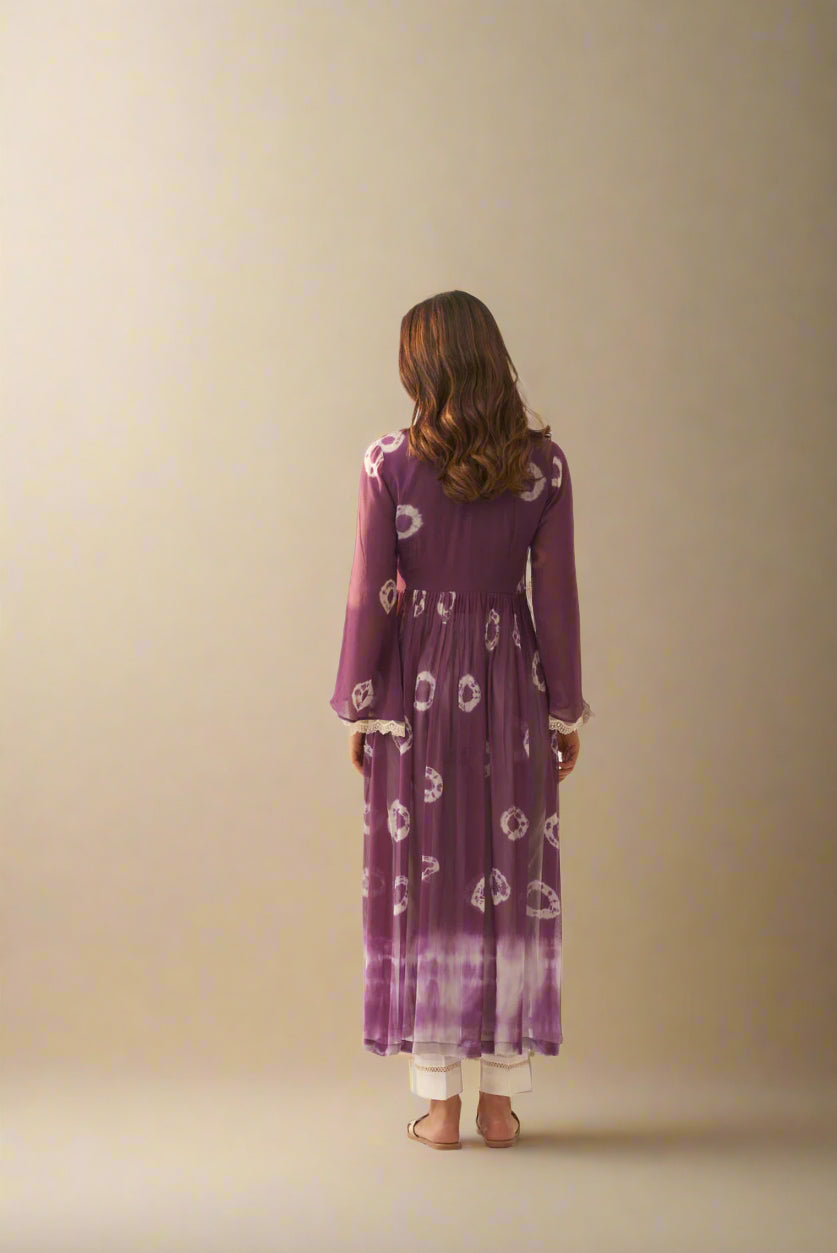 Pearl Mauve Georgette Kurta for Women