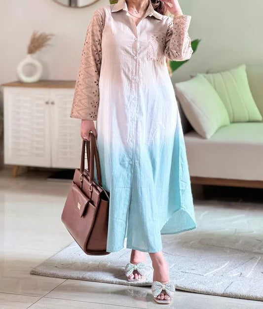 Mocha Shaded Shirt Dress