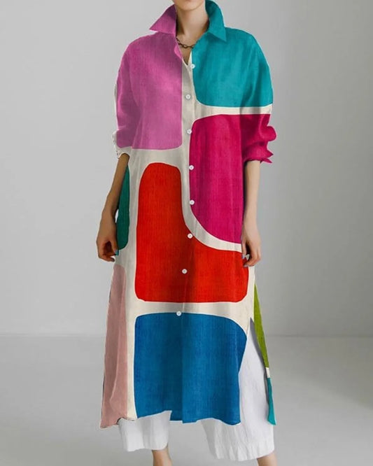 Multi Color Shirt Dress