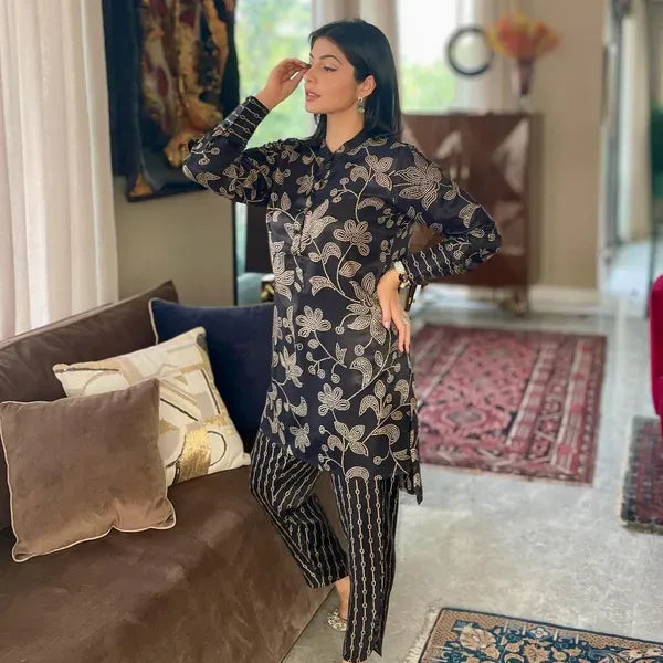 Black Facile Co-ord Set