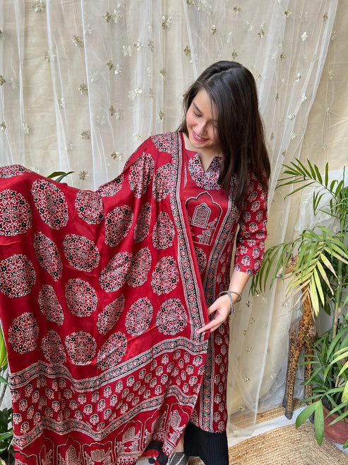 Reena Modal Silk Kurta Duppata Set