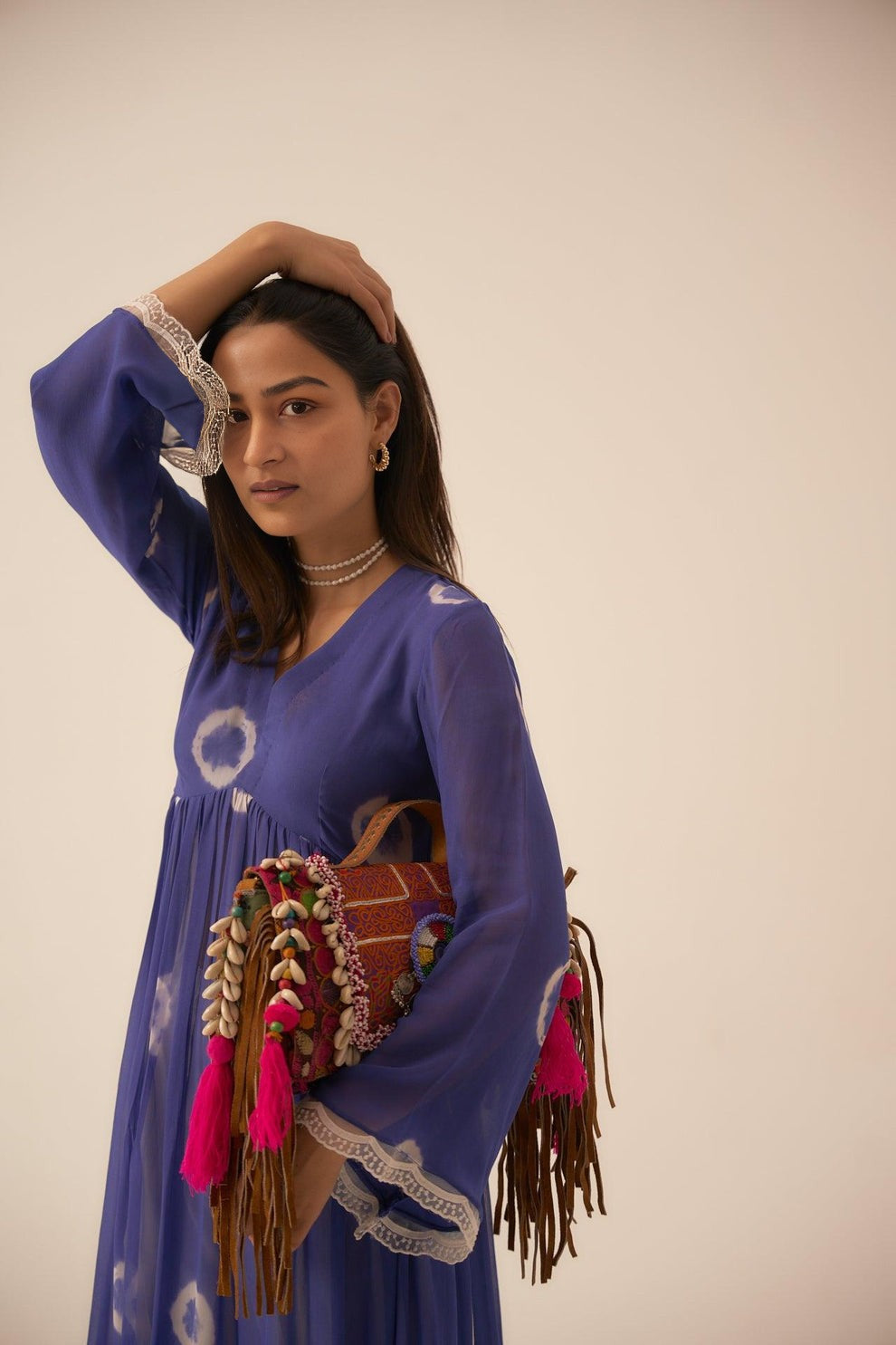 Pearl sapphire Georgette Kurta for Women