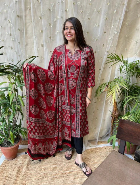 Reena Modal Silk Kurta Duppata Set