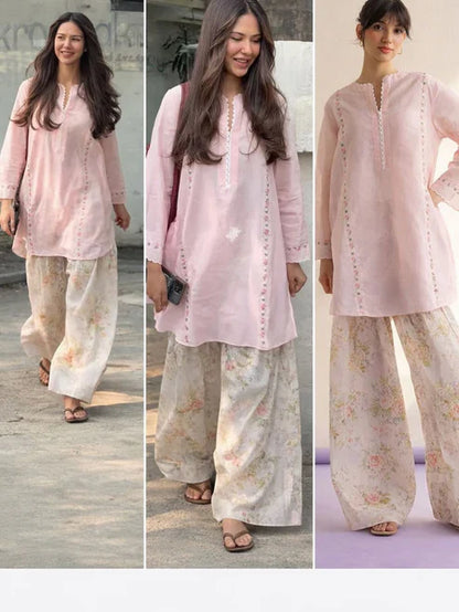 Sona Bajwa Spooted Salwar Set.