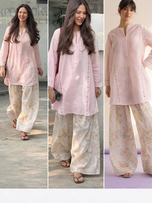Sona Bajwa Spooted Salwar Set.