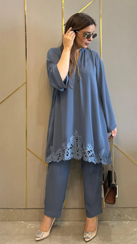 Blue Zoya Co-ord Set