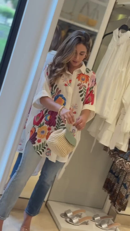 High Low Printed Shirt